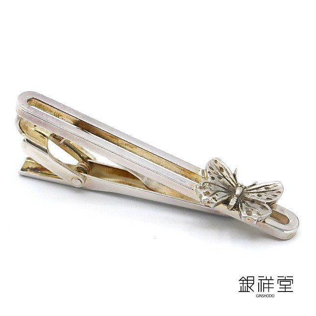 silver bow tie pin