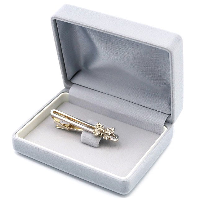 silver bow tie pin