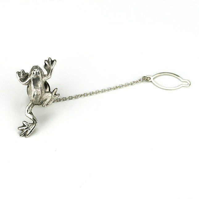 Silver Frog Tie Tack No.2