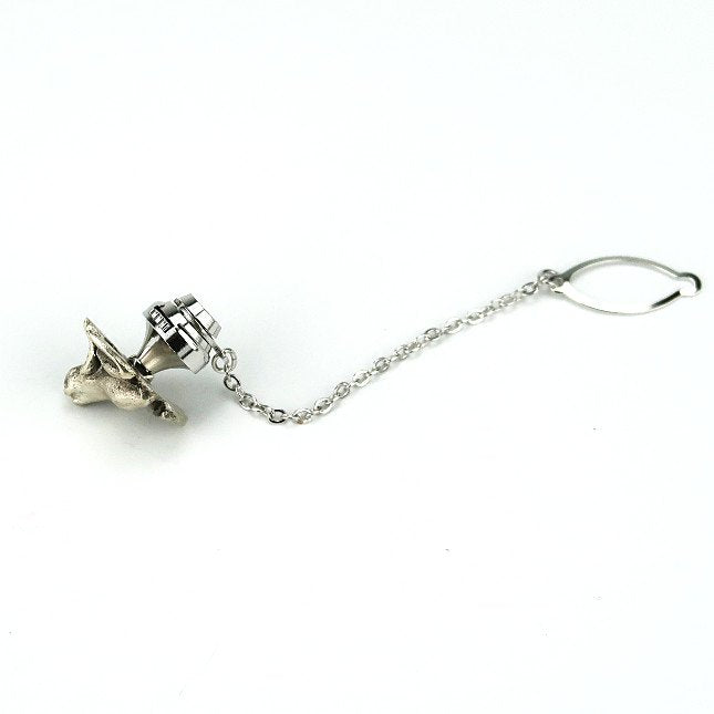 Silver Frog Tie Tack No.4