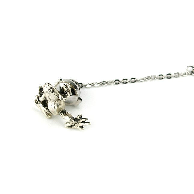 Silver Frog Tie Tack No.5