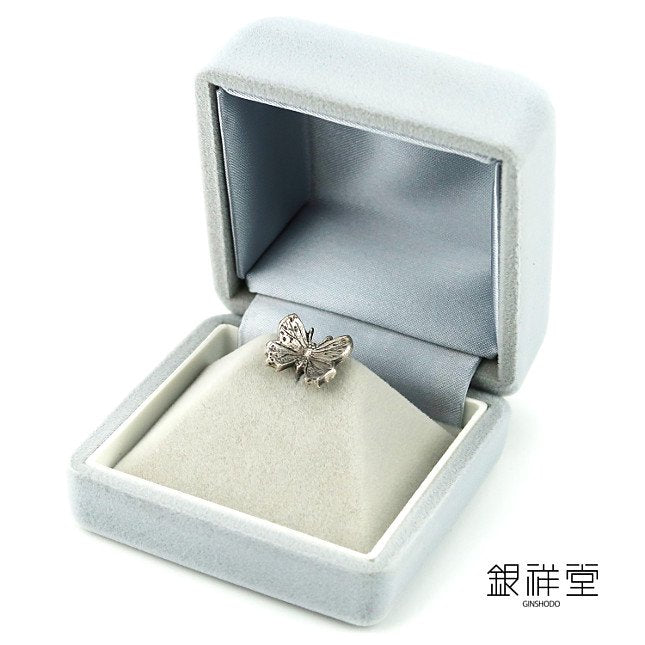 silver butterfly tie tack