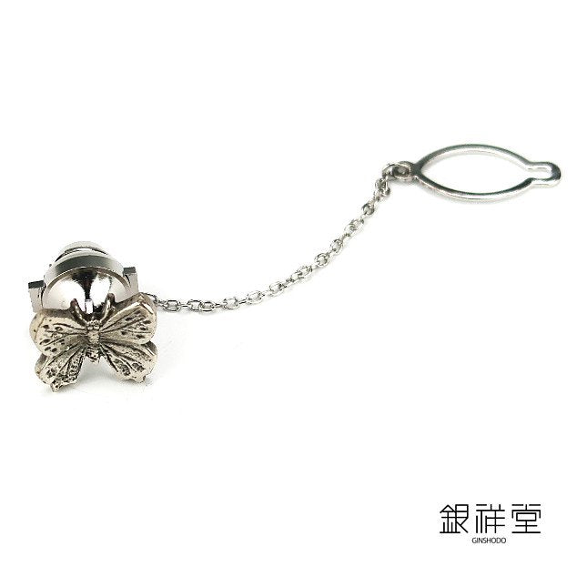 silver butterfly tie tack