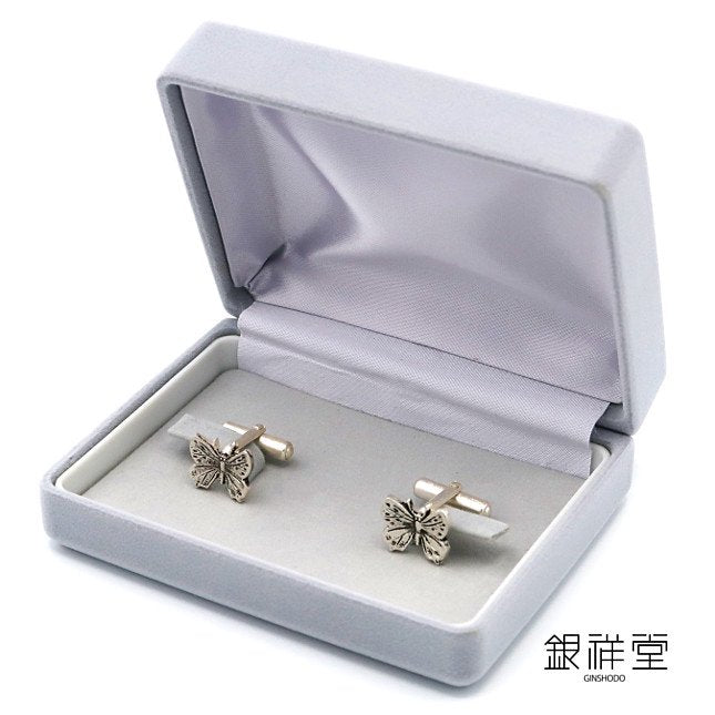 silver butterfly cufflinks
