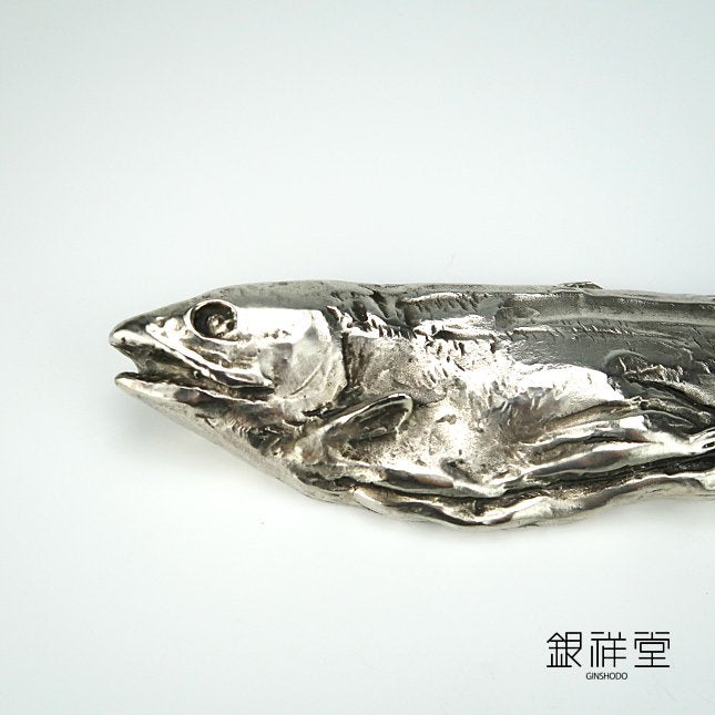 Silver Paperweight Salmon Kitamura Seibo Prototype