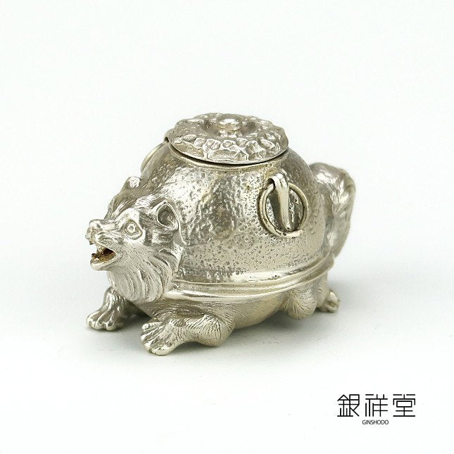 Silver Water Drop Bunbuku Chagama by Hirose
