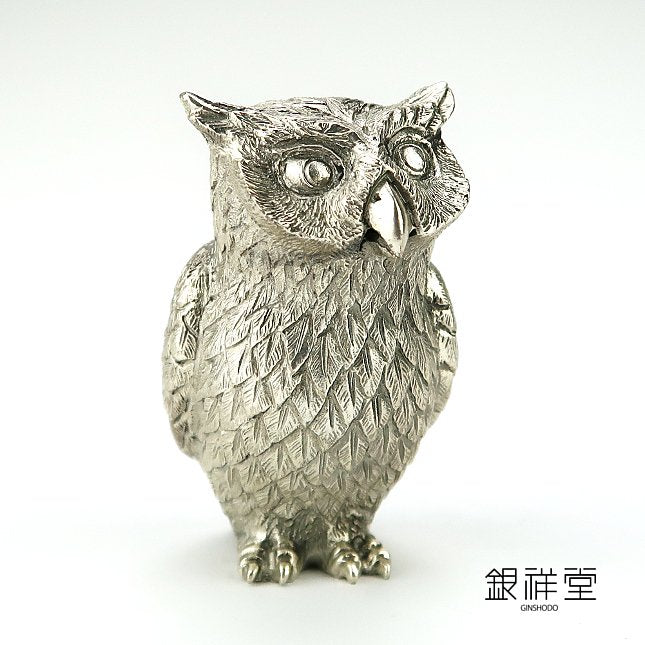 Silver Waterdrop Owl by Hirose