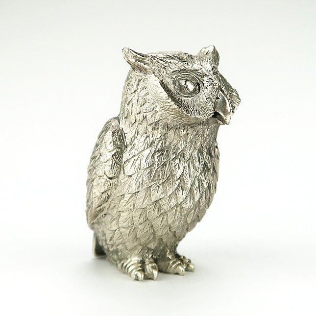 Silver Waterdrop Owl by Hirose
