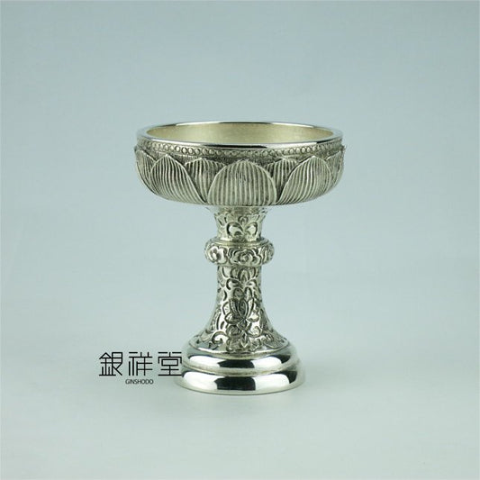 Silver Buddhist Rice Bowl Medium