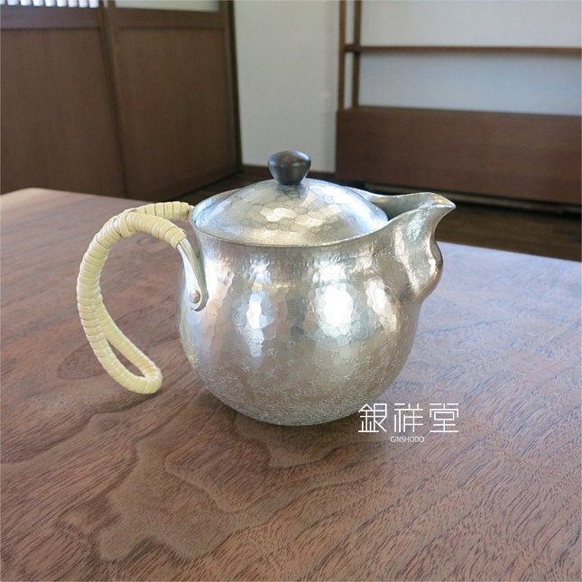 銅茶壺粗紋錫飾面