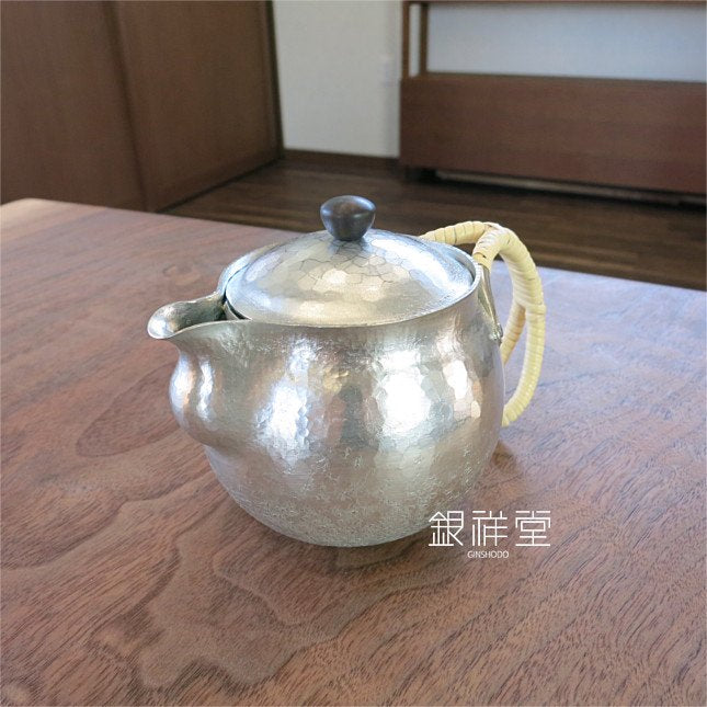 銅茶壺粗紋錫飾面