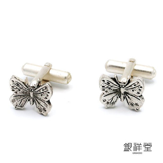 silver butterfly cufflinks