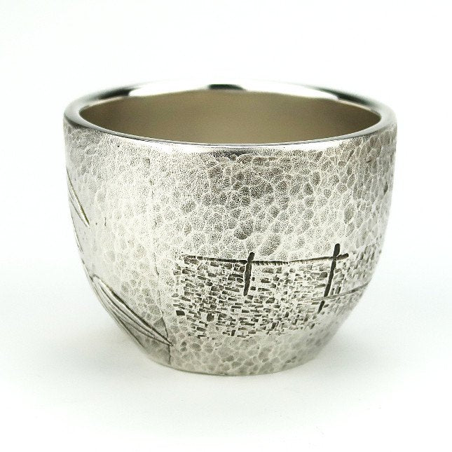 Silver Sake Cup by Ori Take