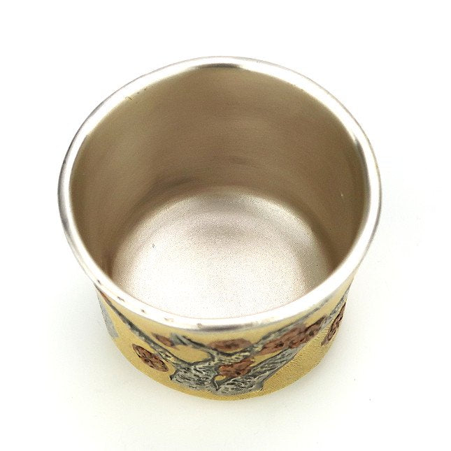 Silver Sake Cup Ume Ori Original