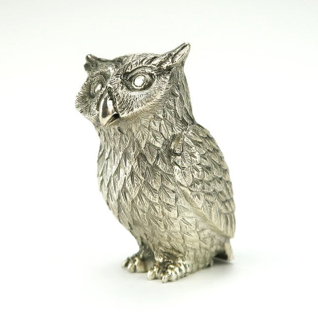 Silver Waterdrop Owl by Hirose