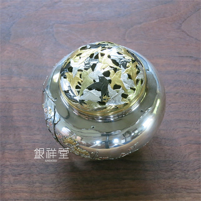 銀香炉　四君子