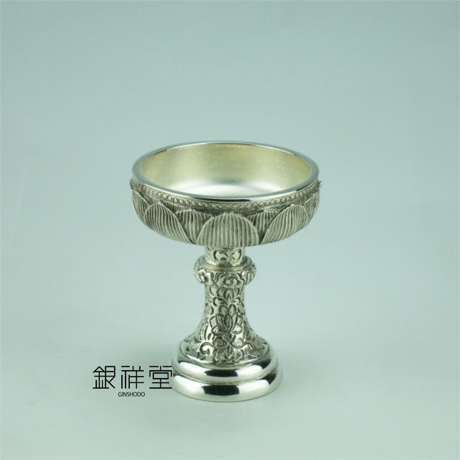 Silver Buddhist Rice Bowl Medium