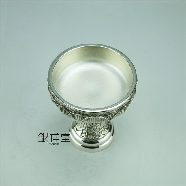 Silver Buddhist Rice Bowl Large